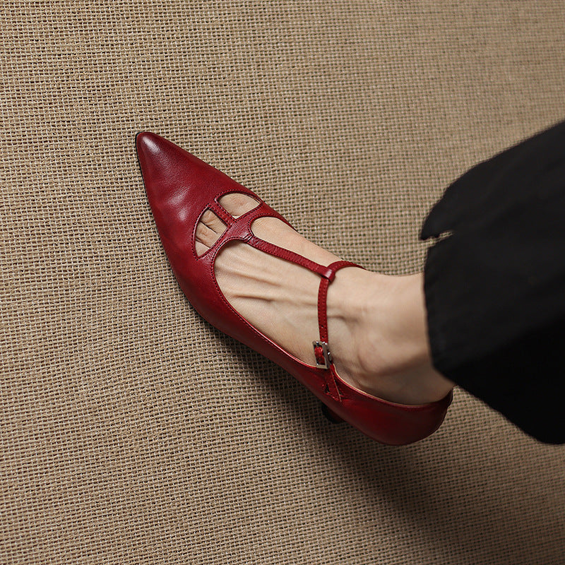 Marve Genuine Leather Pumps  Liora Lane Boutique