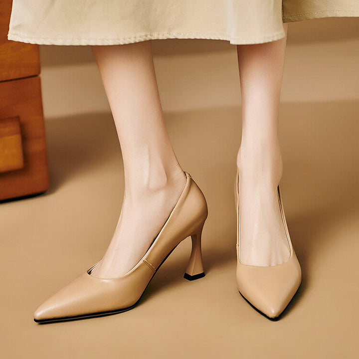 Lior Genuine Leather Heels  Liora Lane Boutique