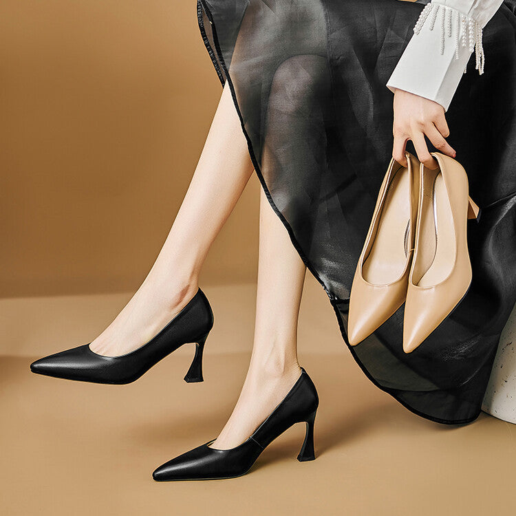 Lior Genuine Leather Heels  Liora Lane Boutique