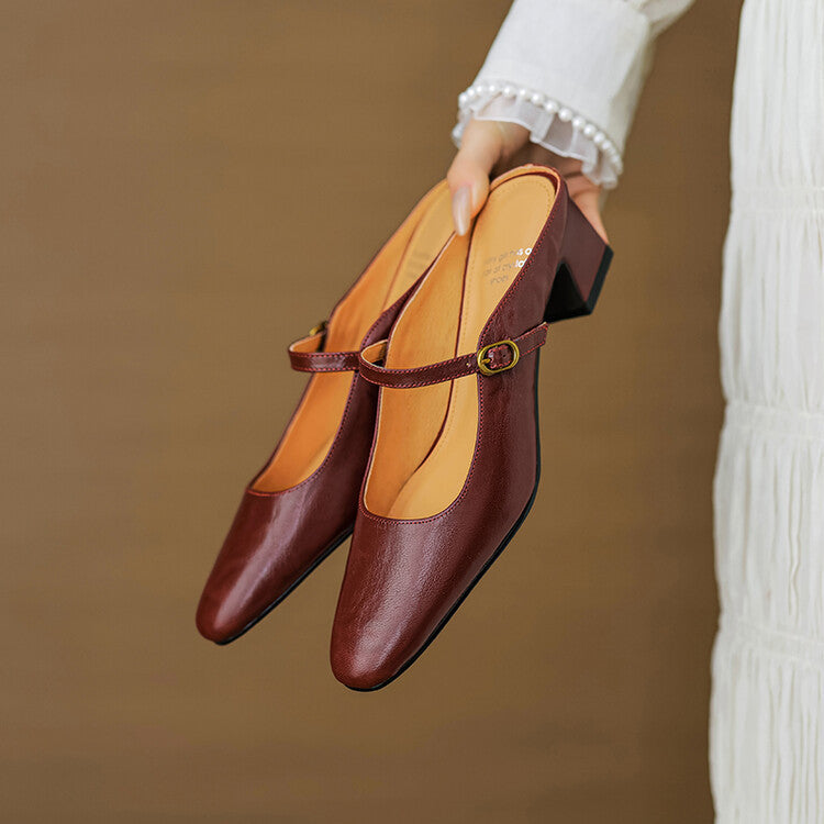 Vian Genuine Leather Mules  Liora Lane Boutique