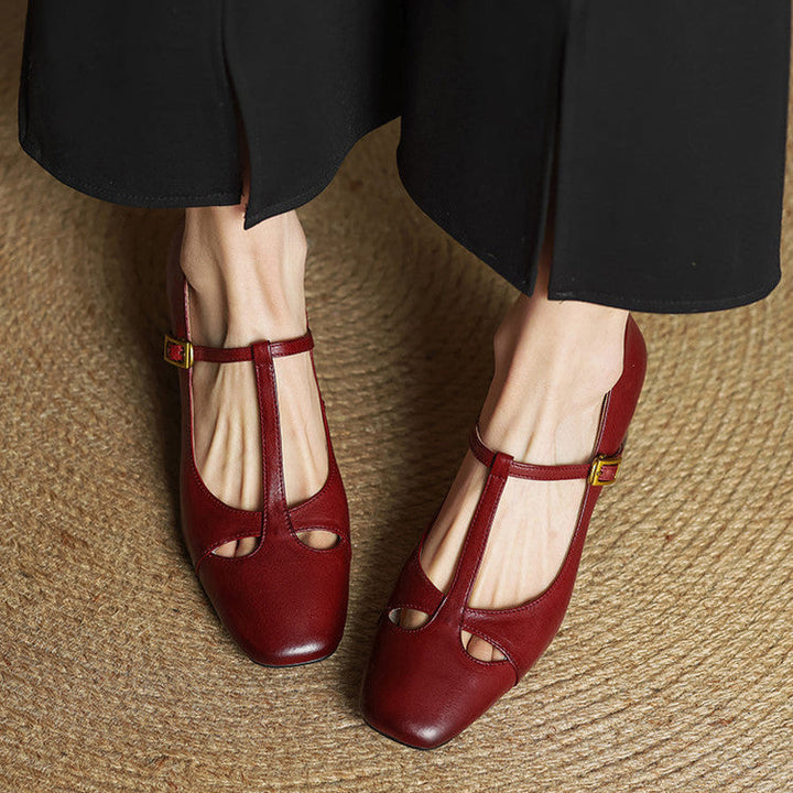 Elora Genuine Leather Heels  Liora Lane Boutique