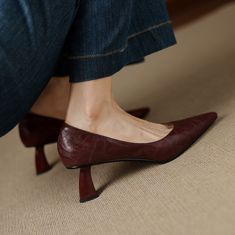 Veler Genuine Leather Heels  Liora Lane Boutique