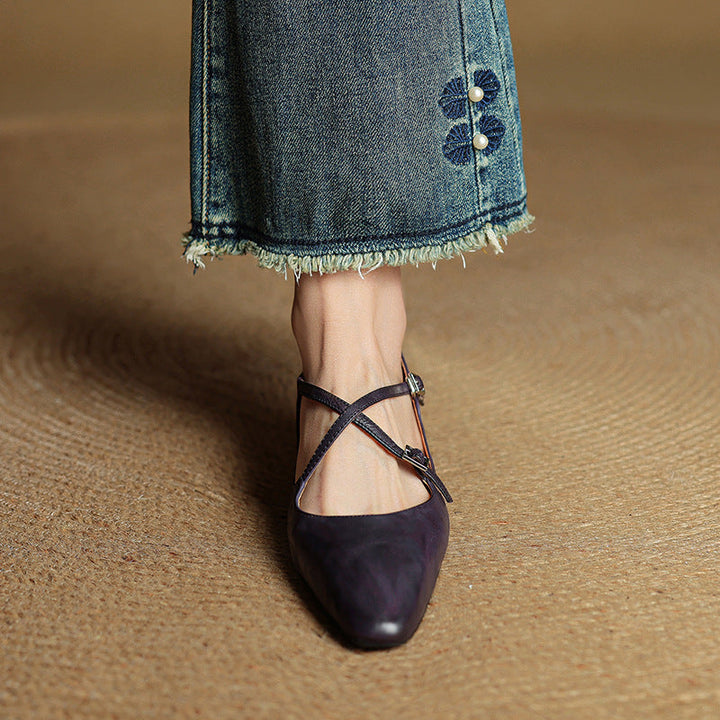 Eclan Genuine Leather Flats  Liora Lane Boutique