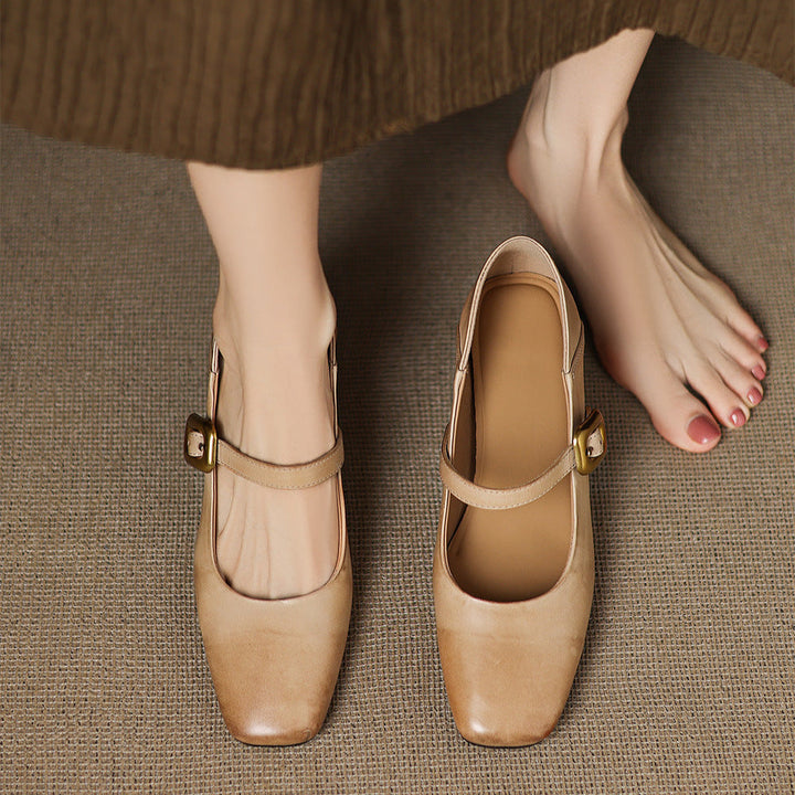 Kelis Genuine Leather Heels  Liora Lane Boutique