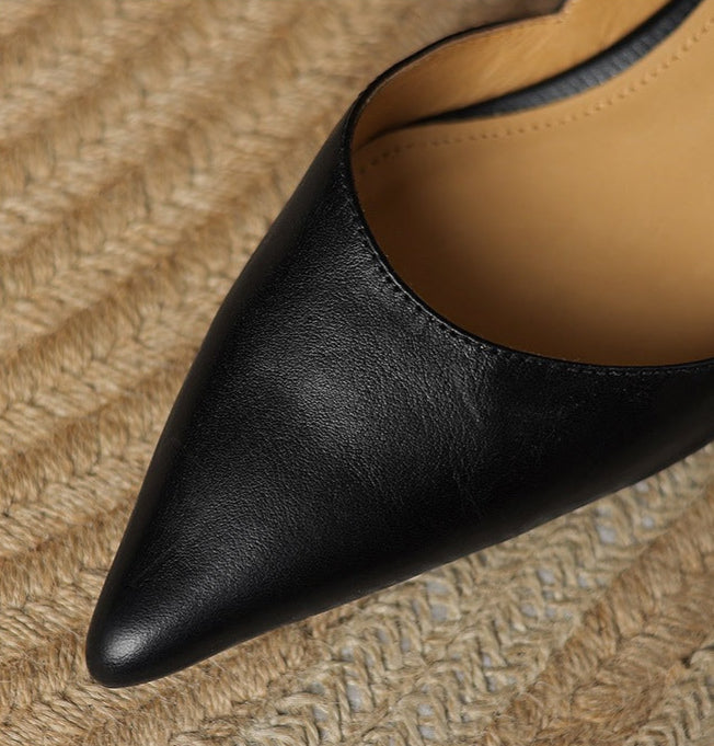 Carlen Genuine Leather Heels  Liora Lane Boutique