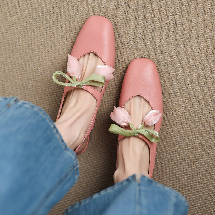 Tulip Genuine Leather Slingbacks  Liora Lane Boutique