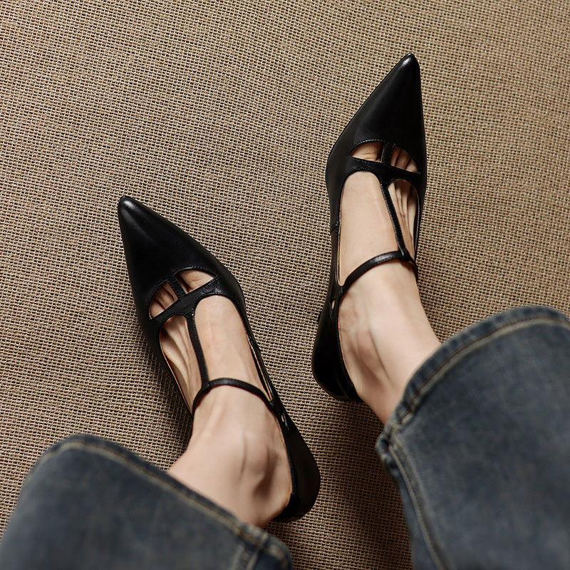 Marve Genuine Leather Pumps  Liora Lane Boutique