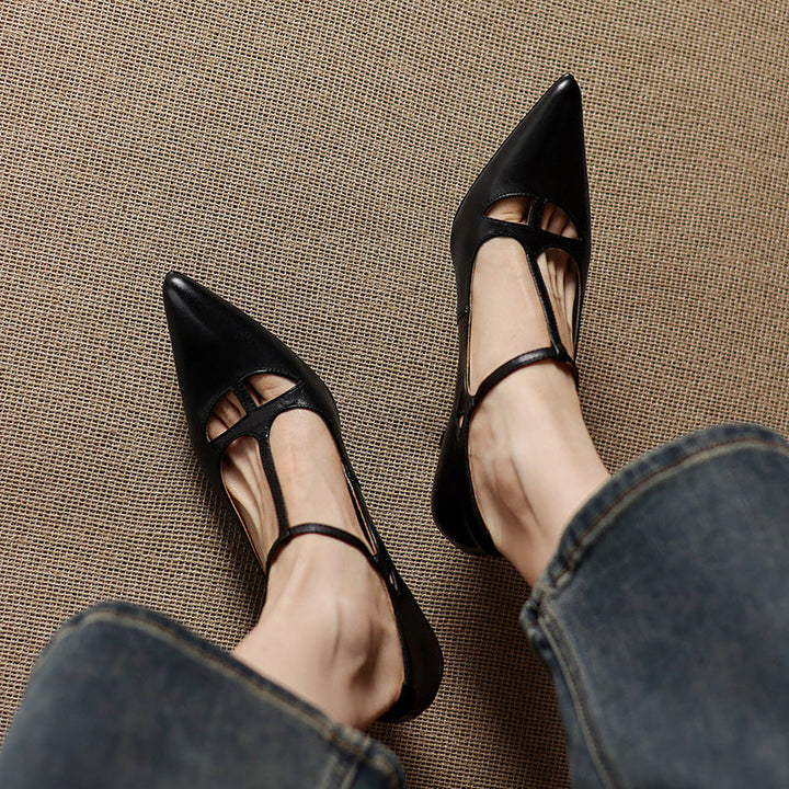 Marve Genuine Leather Pumps  Liora Lane Boutique