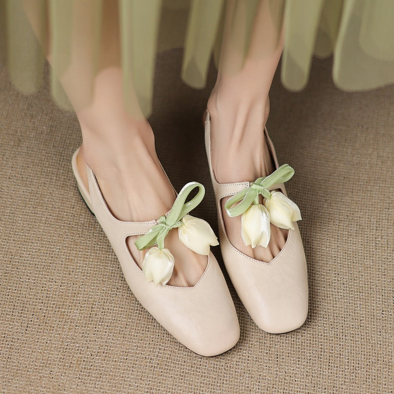 Tulip Genuine Leather Slingbacks  Liora Lane Boutique