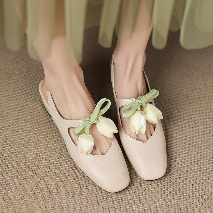 Tulip Genuine Leather Slingbacks  Liora Lane Boutique