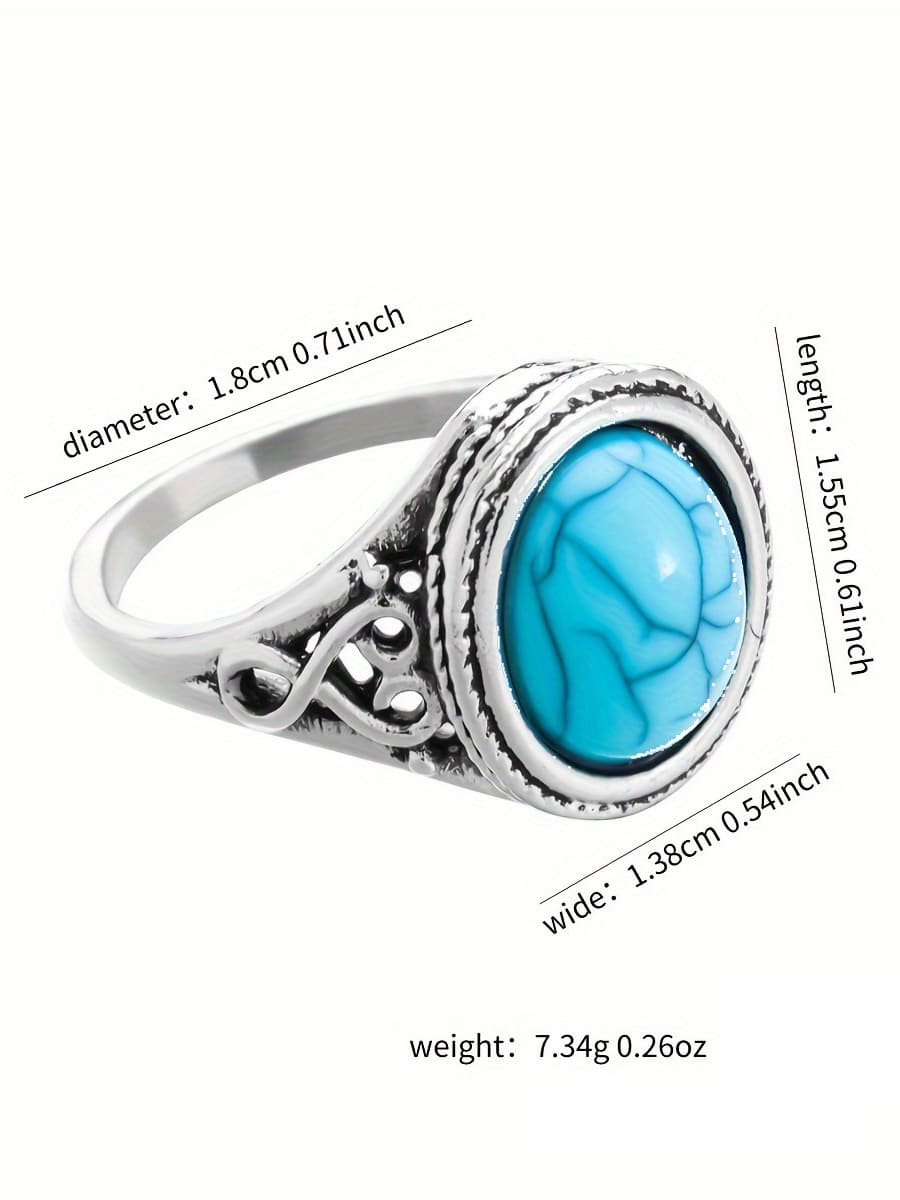 Silver ring with exquisite blue stone Jasmine's Boutique Australia