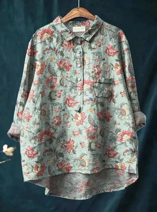 Artistic Bloom Button-Up Shirt Jasmine's Boutique Australia