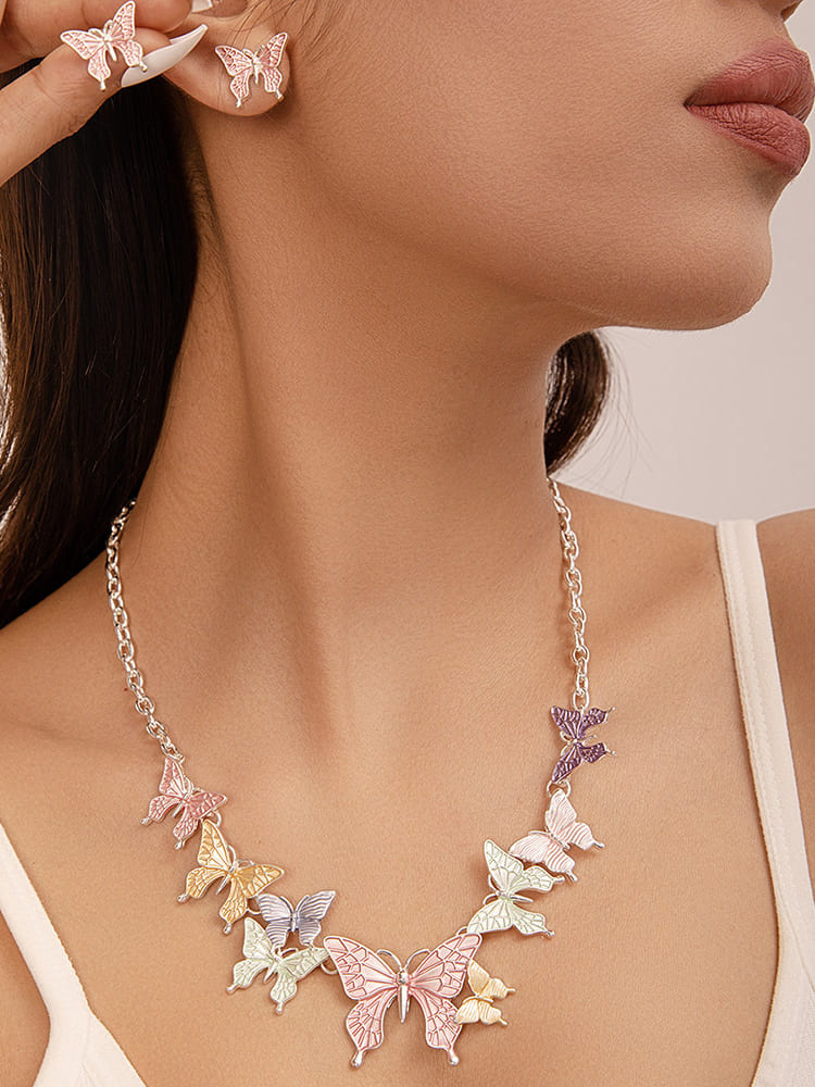 SOHI Jewelry Set Women's Multicolored Pastel Flora Jasmine's Boutique Australia