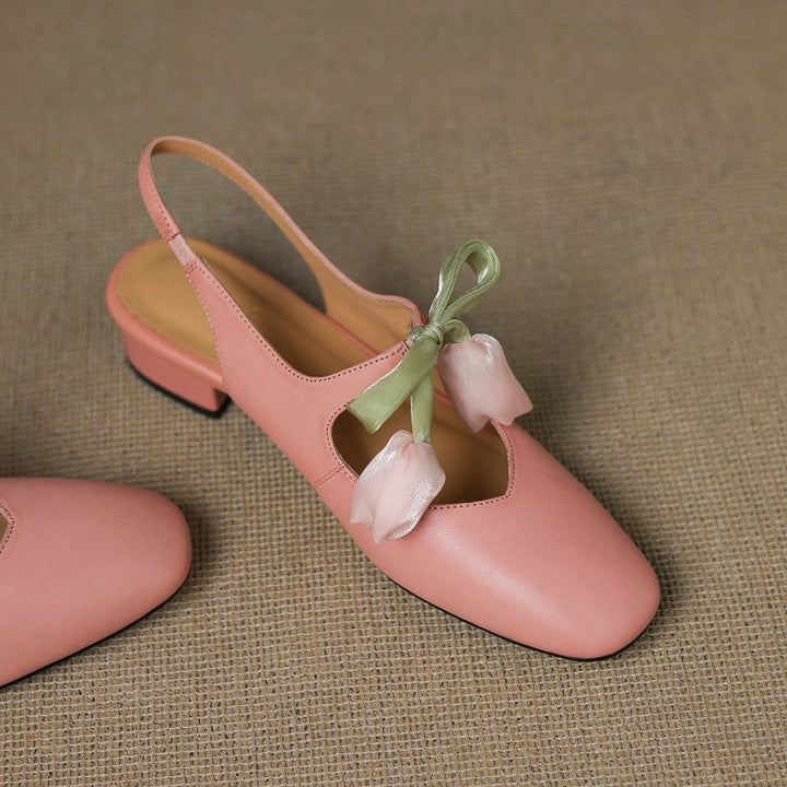 Tulip Genuine Leather Slingbacks  Liora Lane Boutique