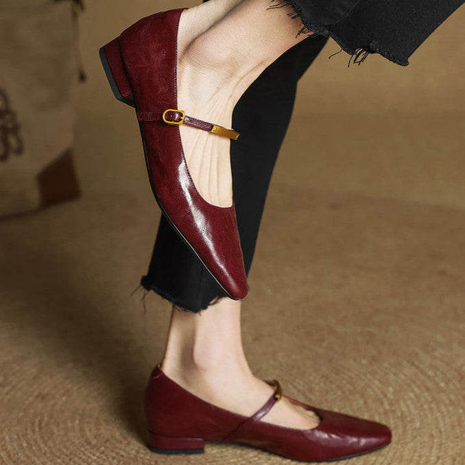 Merlot Genuine Leather Pumps  Liora Lane Boutique