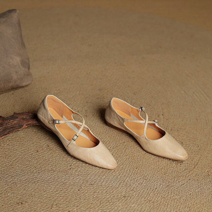 Eclan Genuine Leather Flats  Liora Lane Boutique