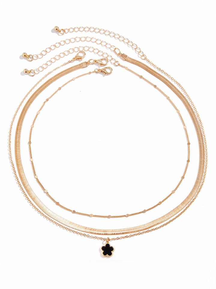 Clover Rainbow Serpent Chain Necklace Jasmine's Boutique Australia