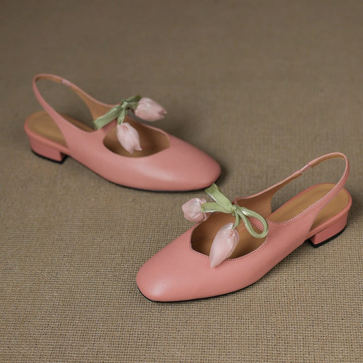 Tulip Genuine Leather Slingbacks  Liora Lane Boutique