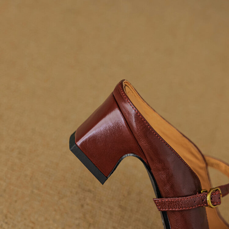 Vian Genuine Leather Mules  Liora Lane Boutique