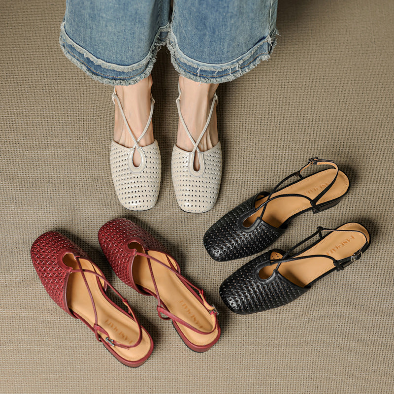 Opal Genuine Leather Slingbacks  Liora Lane Boutique