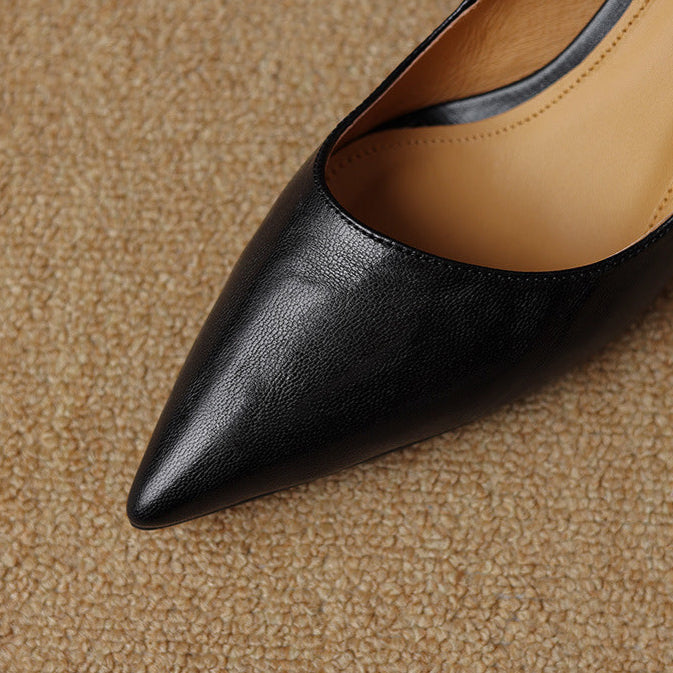 Elore Genuine Leather Heels  Liora Lane Boutique