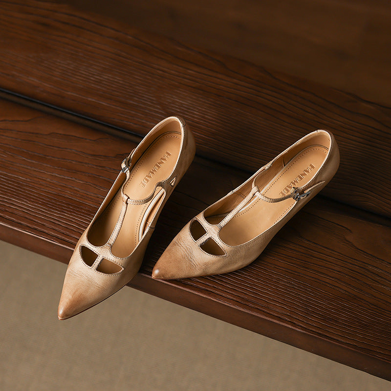 Marve Genuine Leather Pumps  Liora Lane Boutique