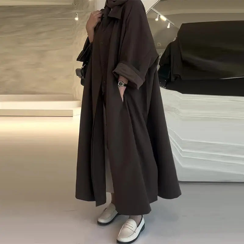Mocha Flow Oversized Long Coat Jasmine's Boutique Australia