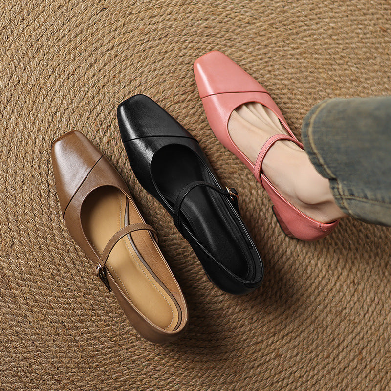 Clarette Genuine Leather Heels  Liora Lane Boutique