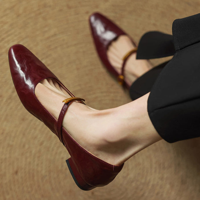 Merlot Genuine Leather Pumps  Liora Lane Boutique