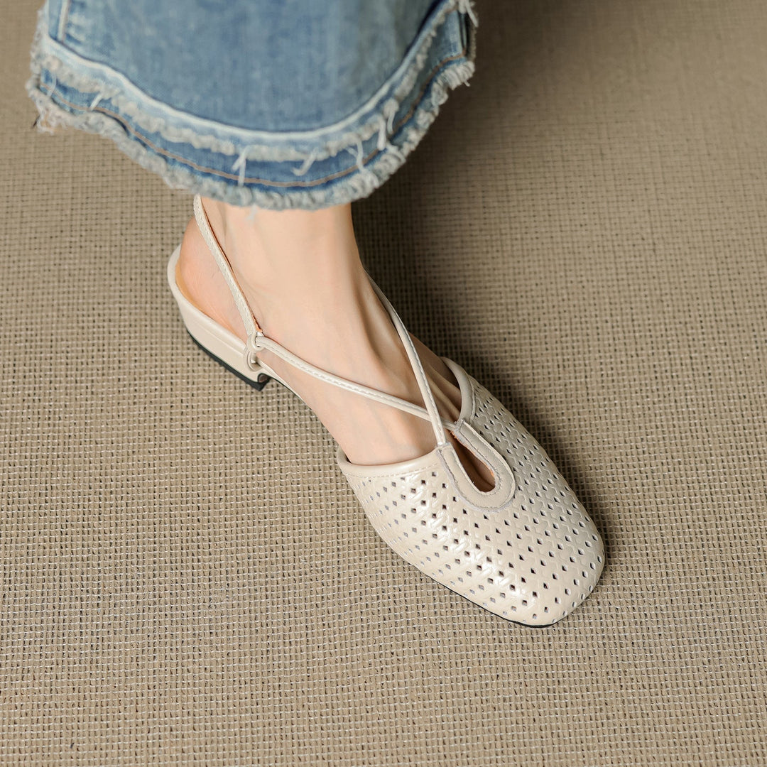 Opal Genuine Leather Slingbacks  Liora Lane Boutique