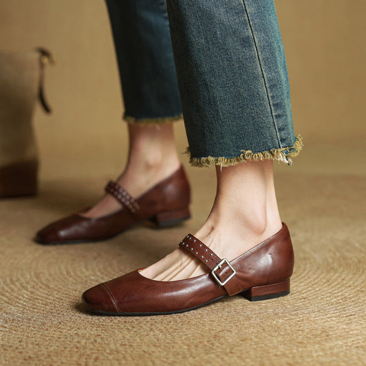 Elry Genuine Leather Shoes  Liora Lane Boutique  Brown / 9.5 109.99