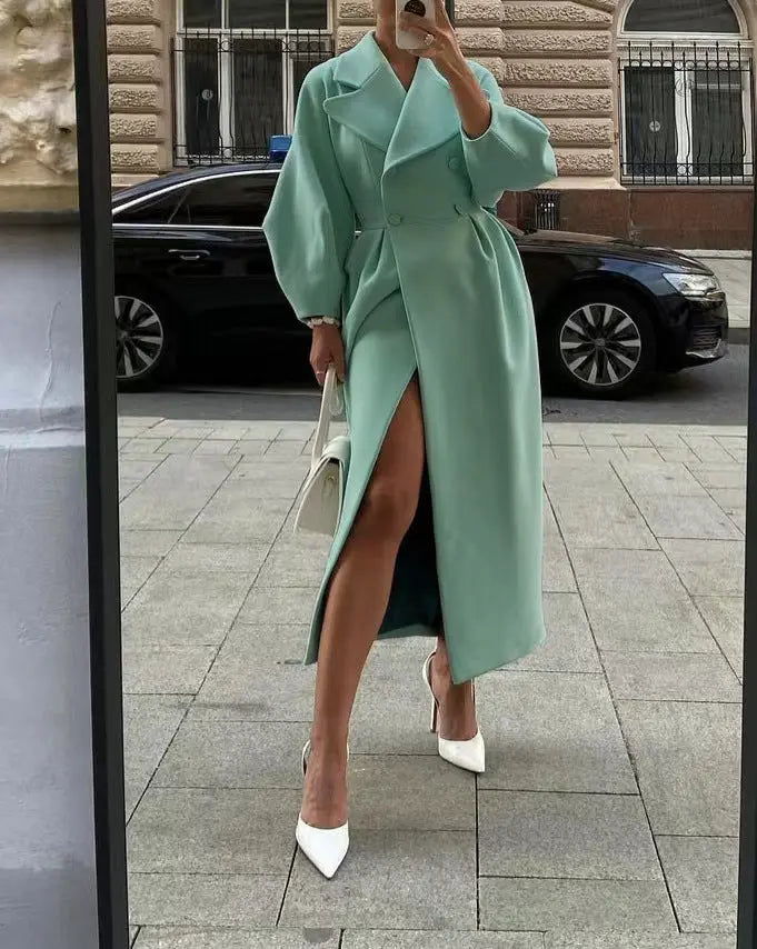 Royal Elegance Belted Maxi Coat Jasmine's Boutique Australia