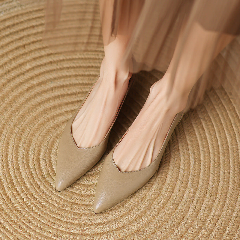 Nera Genuine Leather Heels  Liora Lane Boutique