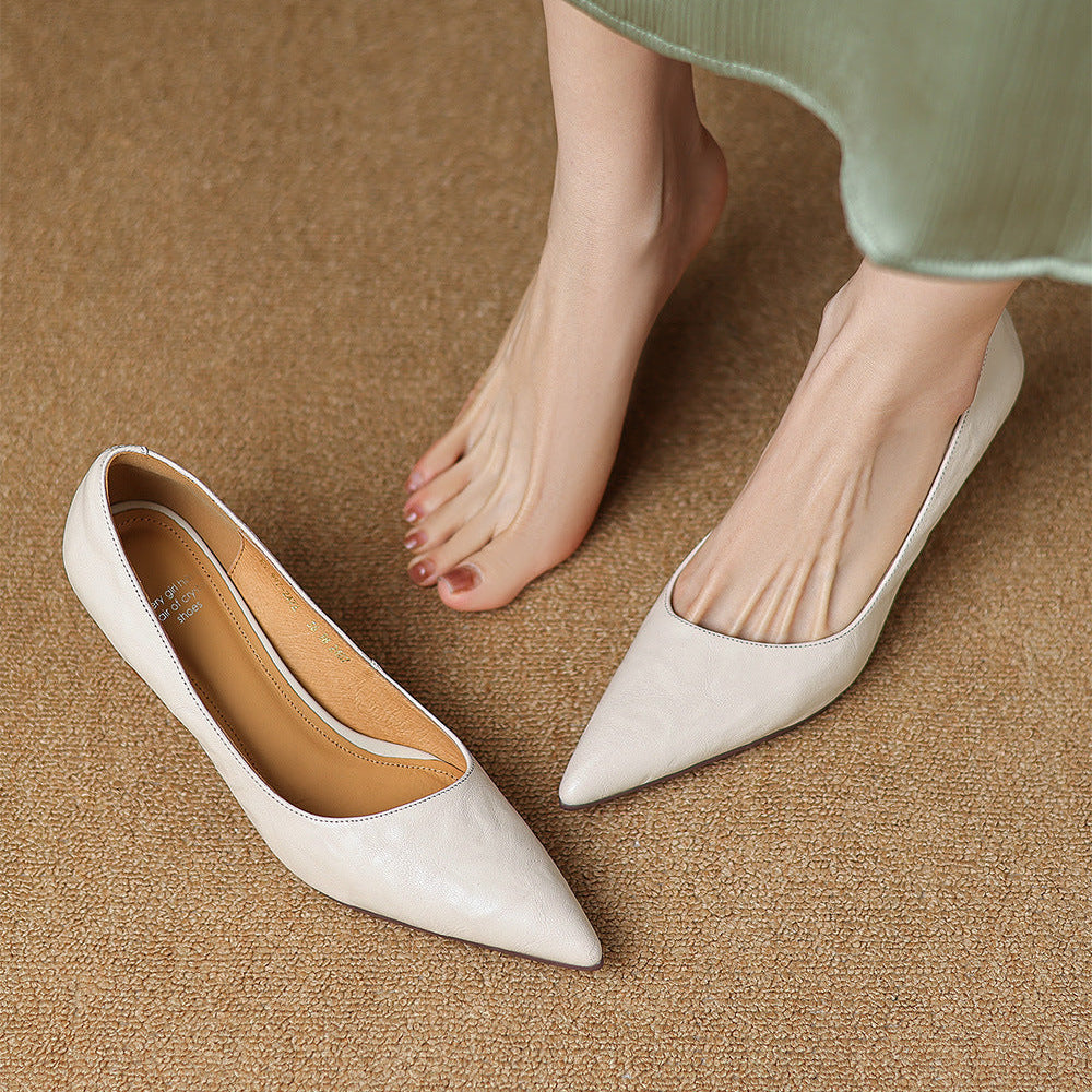 Elore Genuine Leather Heels  Liora Lane Boutique