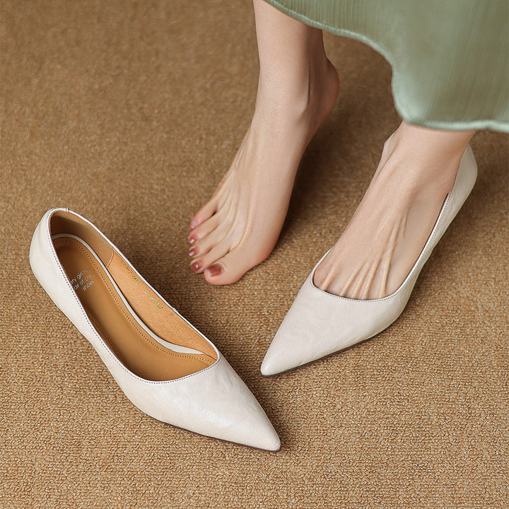 Elore Genuine Leather Heels  Liora Lane Boutique