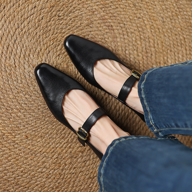 Maira Genuine Leather Heels  Liora Lane Boutique