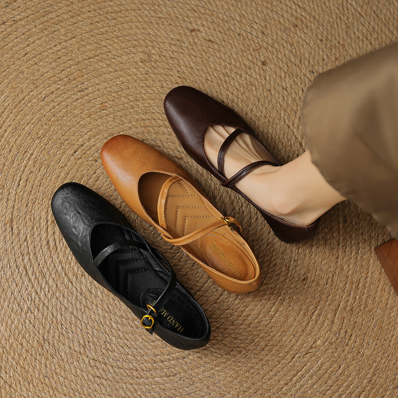 Norie Genuine Leather Flats  Liora Lane Boutique