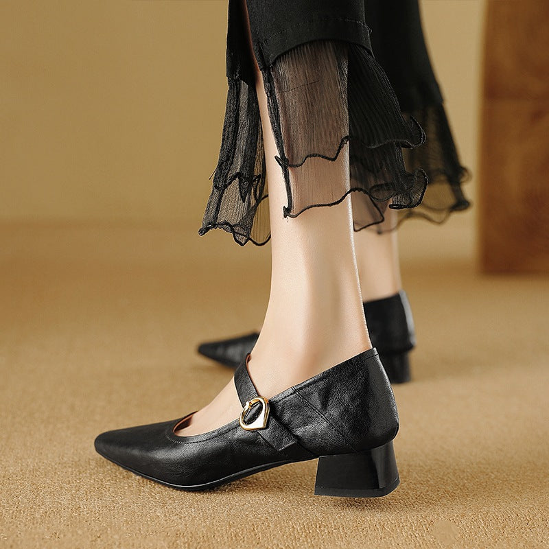 Merlot Genuine Leather Heels  Liora Lane Boutique