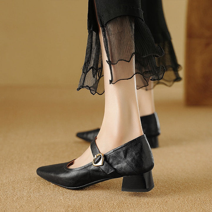 Merlot Genuine Leather Heels  Liora Lane Boutique