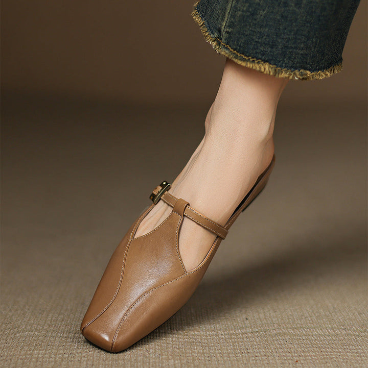 Keva Genuine Leather Mules  Liora Lane Boutique