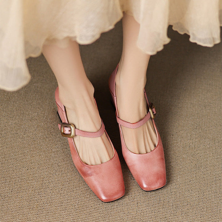 Kelis Genuine Leather Heels  Liora Lane Boutique