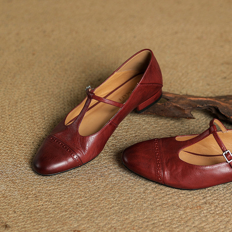 Graneth Genuine Leather Flats  Liora Lane Boutique