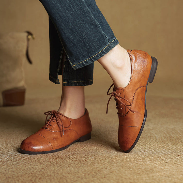 Delyra Genuine Leather Shoes  Liora Lane Boutique