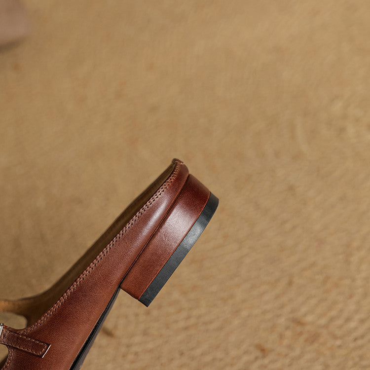 Marvyn Genuine Leather Mules  Liora Lane Boutique