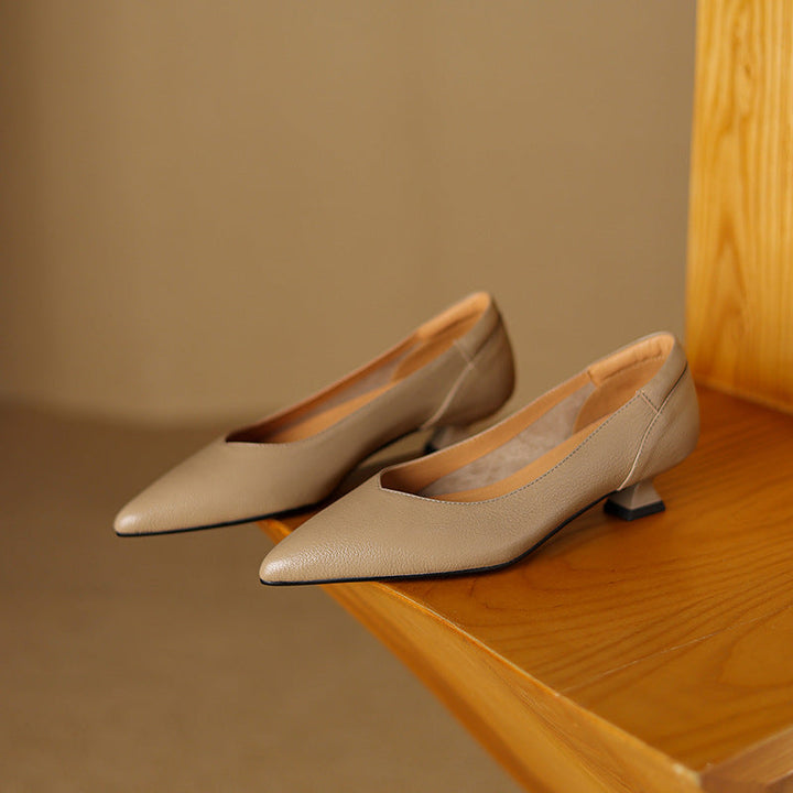 Nera Genuine Leather Heels  Liora Lane Boutique