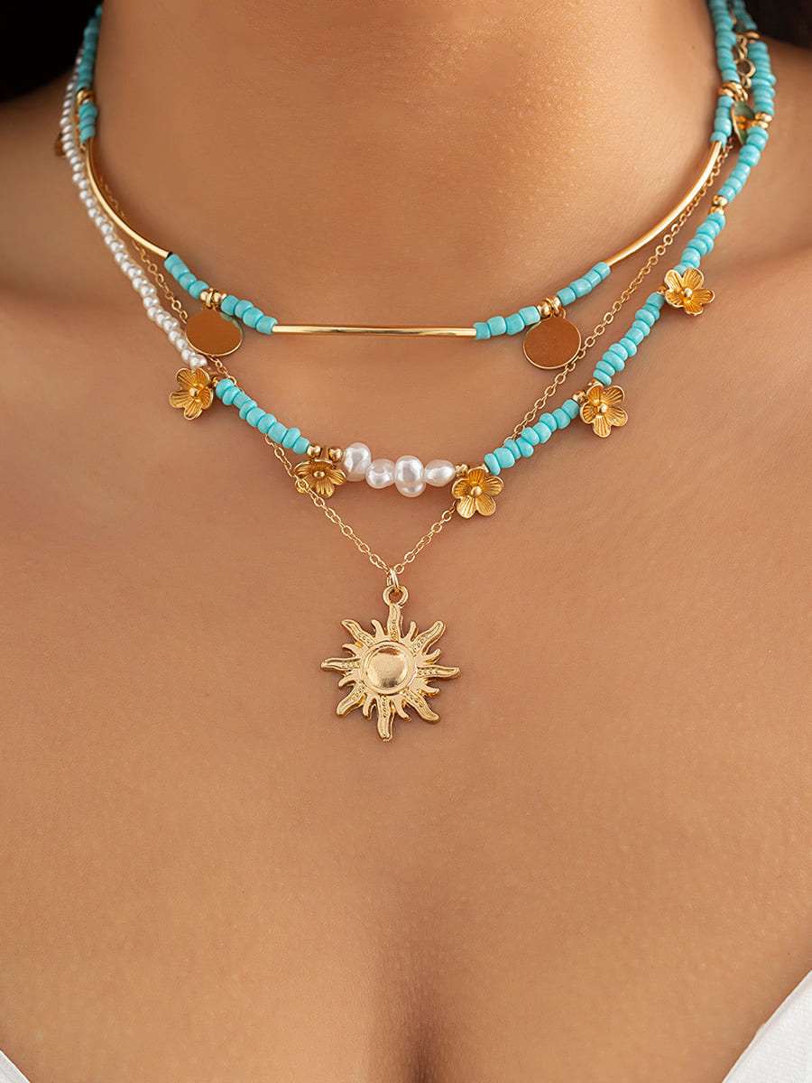 Pearl Necklace with Beads 3 pcs Jasmine's Boutique Australia