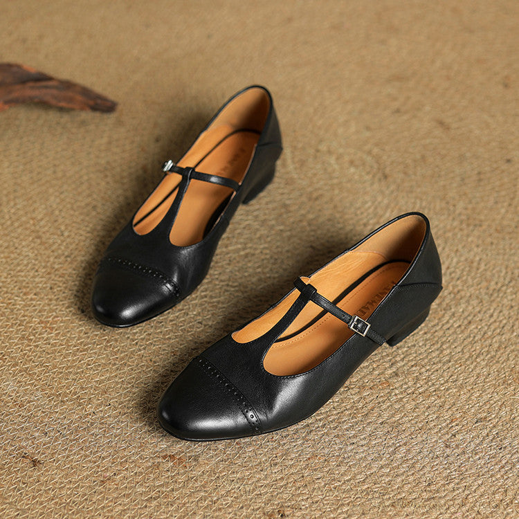 Graneth Genuine Leather Flats  Liora Lane Boutique
