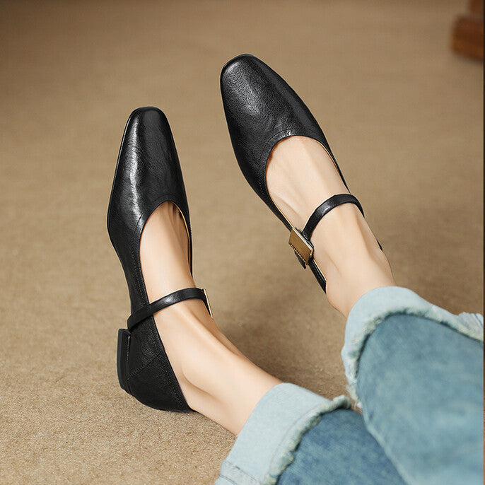 Melona Genuine Leather Pumps  Liora Lane Boutique  Black / 9.5 119.99