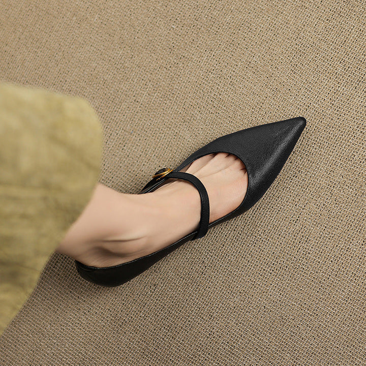 Delia Genuine Leather Heels  Liora Lane Boutique