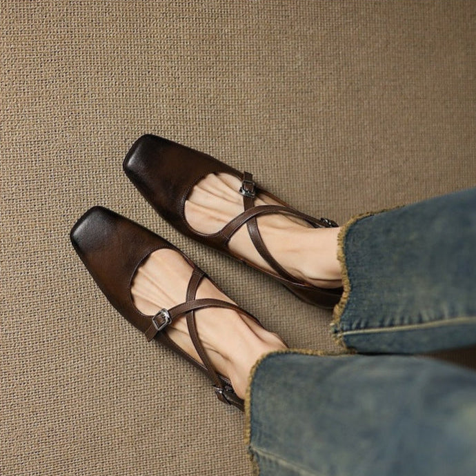 Ciora Genuine Leather Heels  Liora Lane Boutique